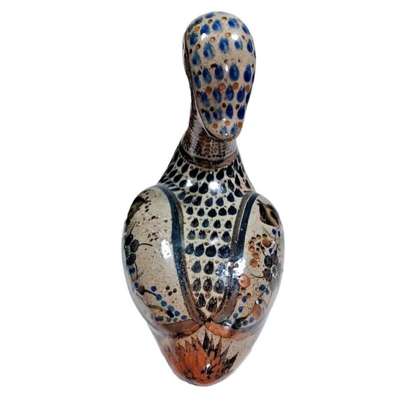 Unique Exquisite  Tonala Mexico Duck Figurine, 7.75" Long, 8.5" High Vintage - Picture 10 of 15